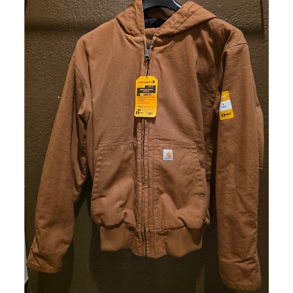 Carhartt Brown Men's Insulated Active Jacket Loose Fit